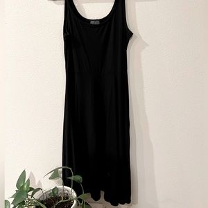 Black, midi dress sleeveless, soft.
